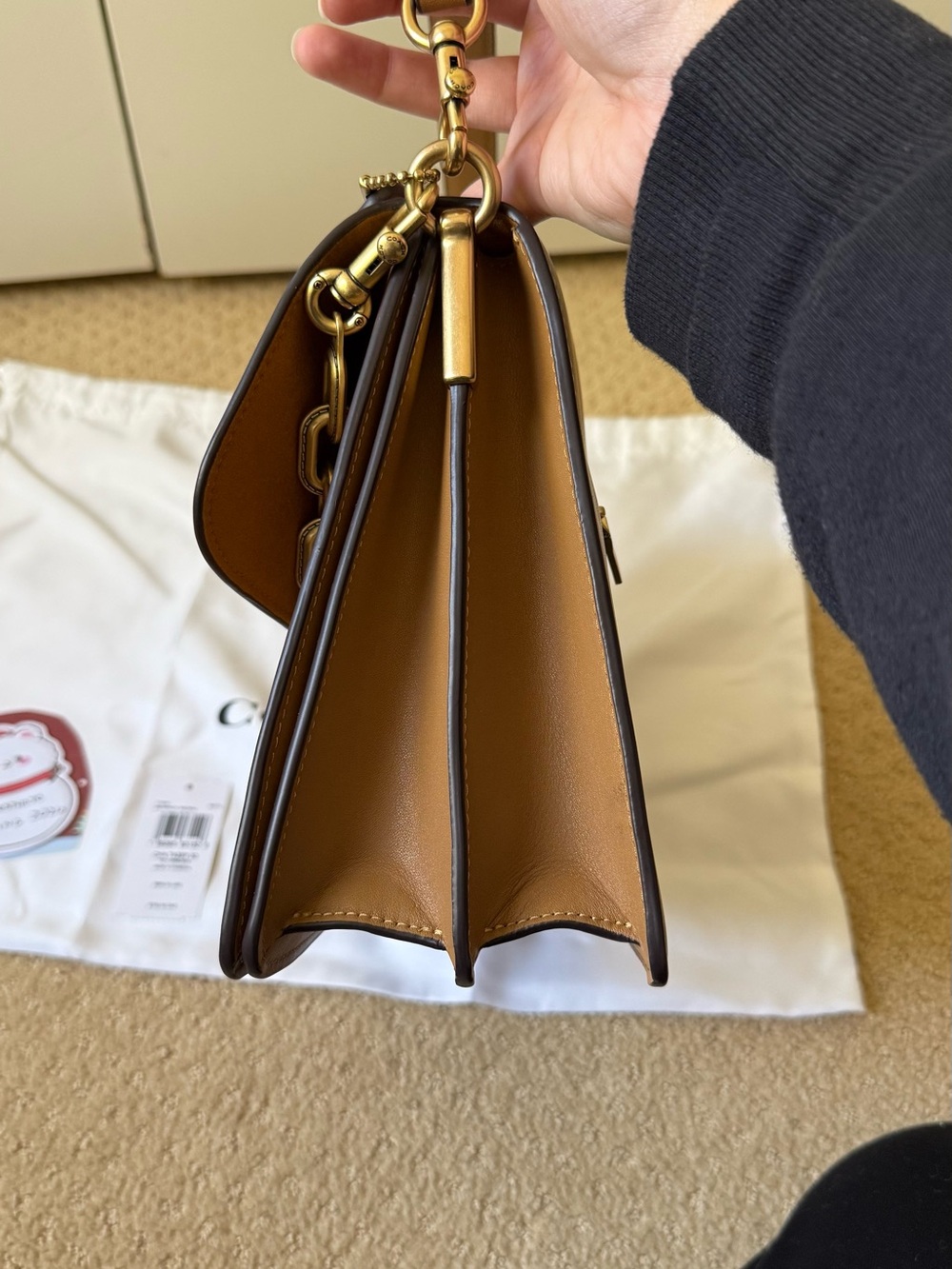 Coach Chain Tabby 30 Bag in Honey Brown - Picture 5 of 10